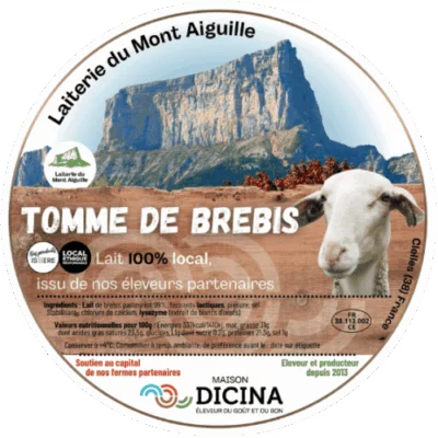Découpe personnalisée Tomme de Montagne en contact direct avec l'aliment