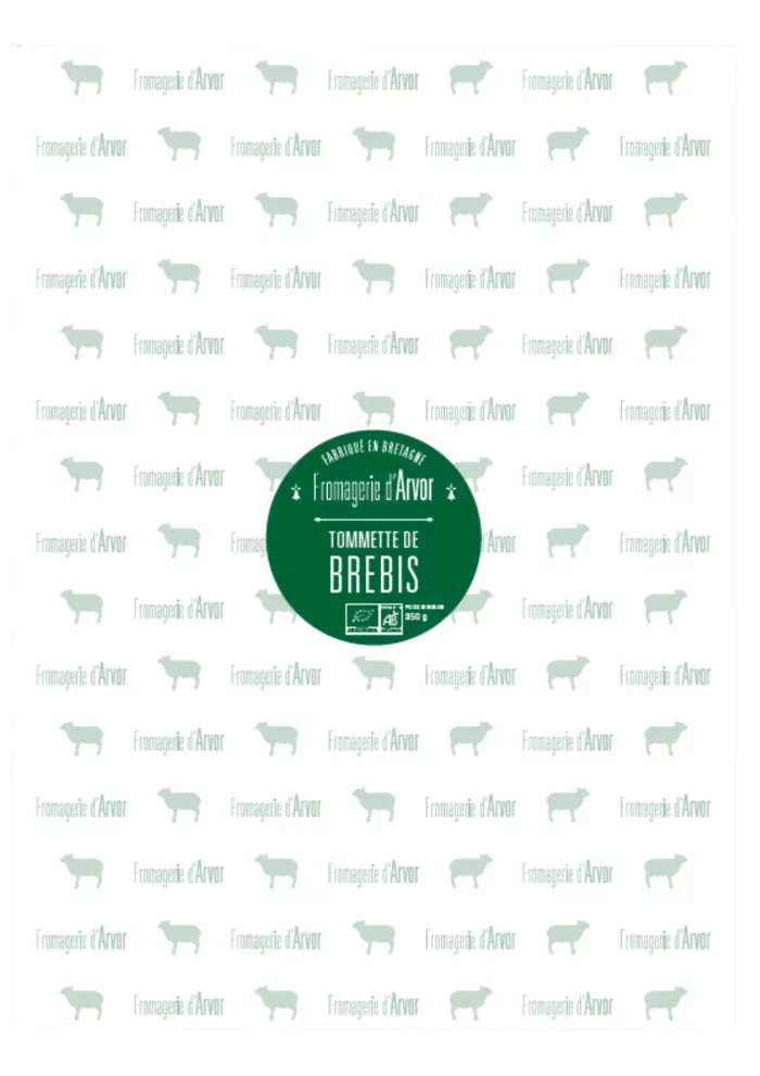 feuille d'emballage Fromagerie d'Arvor vert