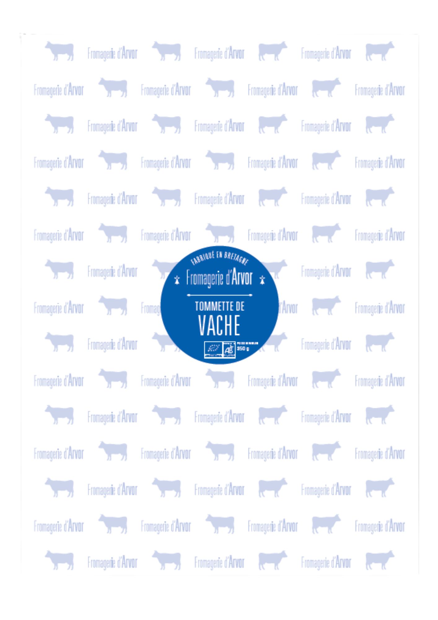 feuille d'emballage Fromagerie d'Arvor