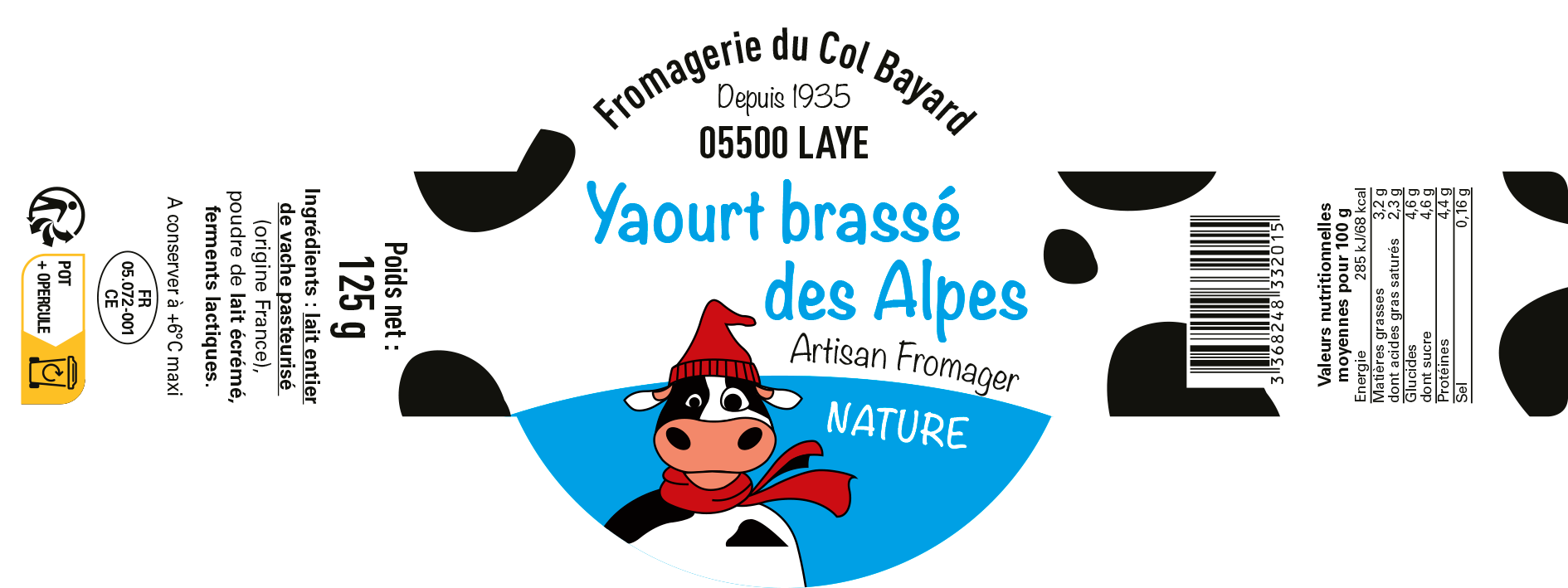 Bague adhesive yaourt