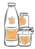 Ballouhey imprimeur expert reconnu dans l'impression de L'ETIQUETTE ADHESIVE pour yaourts, terrines, bouteilles de lait, pots de miel ou autres