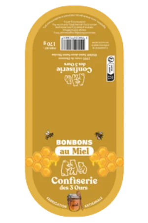 Cavalier Miel - A coller ou agrafer sur le paquet de confiserie